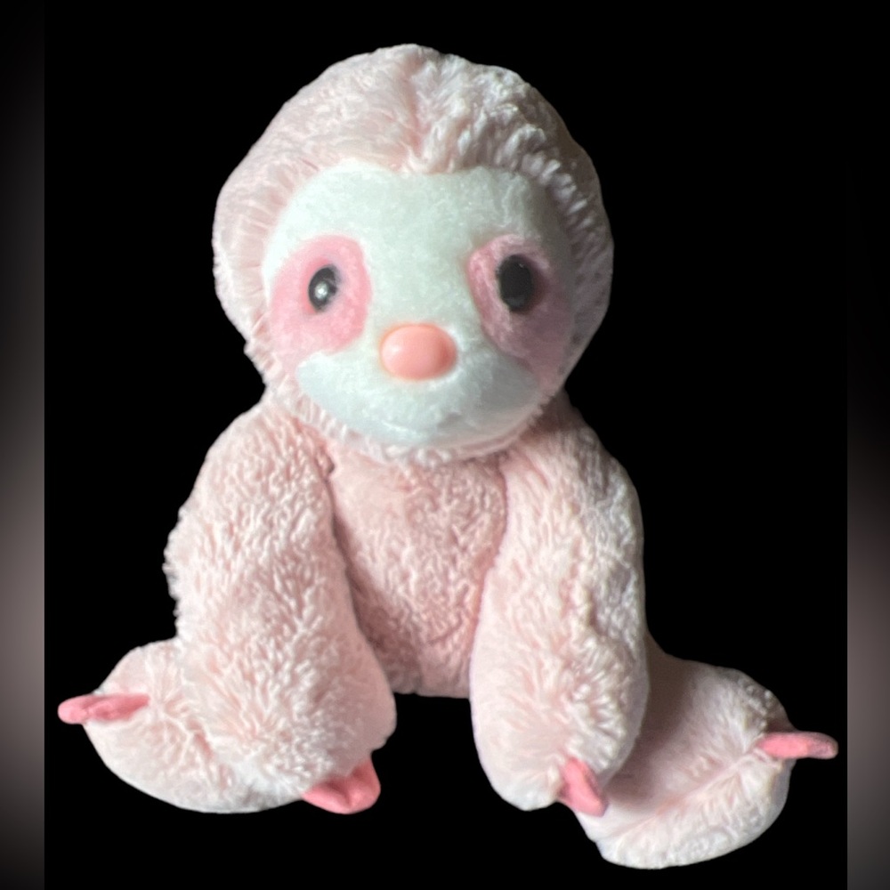 Aurora Purely Luxe Pink Sloth 12" Sitting Stuffed Plush Animal